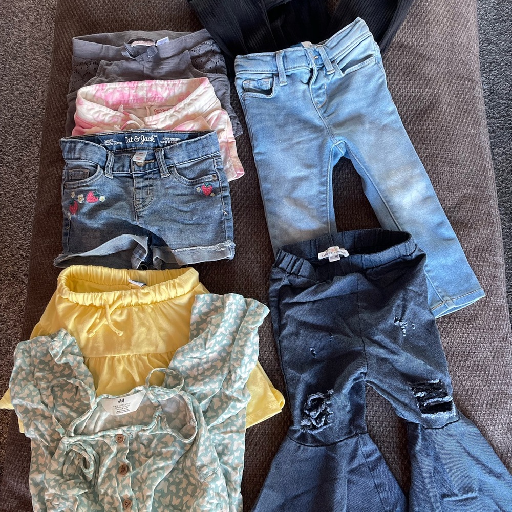Bundle 18-24m & 2T Toddler Girl Bottoms 9 pieces